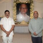 డాక్టర్ KSN రాజుకు నివాళులు.. విష్ణురాజును పరామర్శించిన కేంద్ర మంత్రి వర్మ